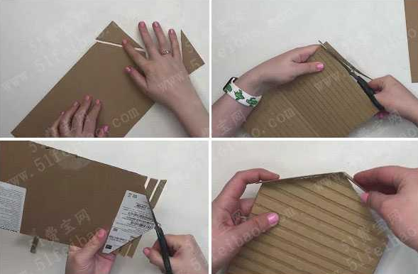 变废为宝：利用家里废旧的硬纸板制作壁挂童话屋钥匙链挂扣【环保实用】