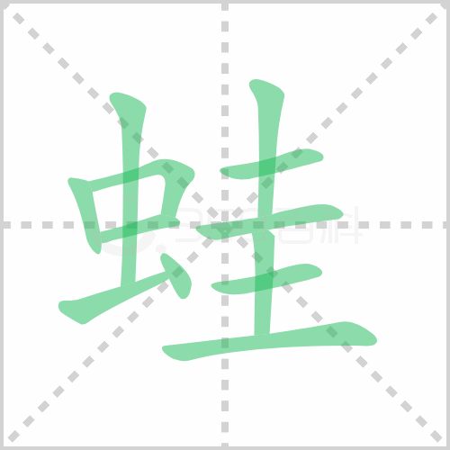 蛙组词 解答蛙组词有哪些与蛙的笔顺怎么写！