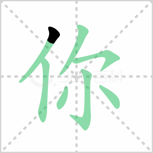 你的笔顺 解答你的笔顺笔画顺序及你的笔画怎么写！