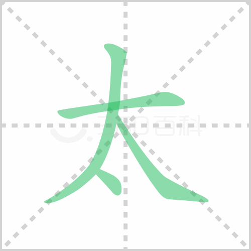 太的笔顺 解说太字笔顺及太的笔画顺序怎么写!插图 太的笔顺 解说太字笔顺及太的笔画顺序怎么写!