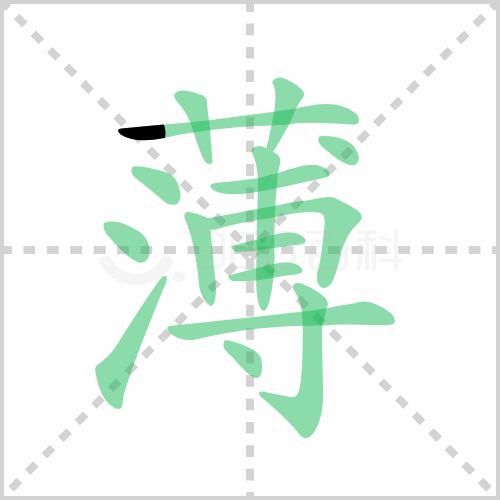 薄组词 解答薄组词有哪些与薄的笔顺怎么写！