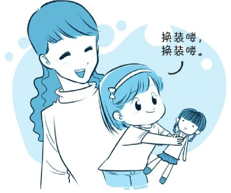 培养注意力的小游戏：给娃娃换装