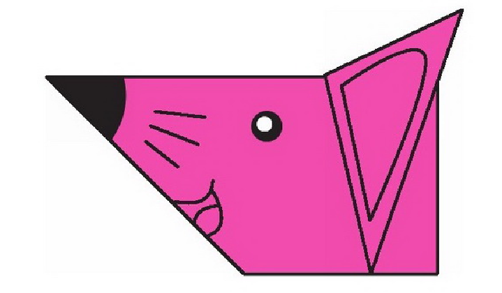 大耳鼠折纸教程（步骤图解——简单易做）