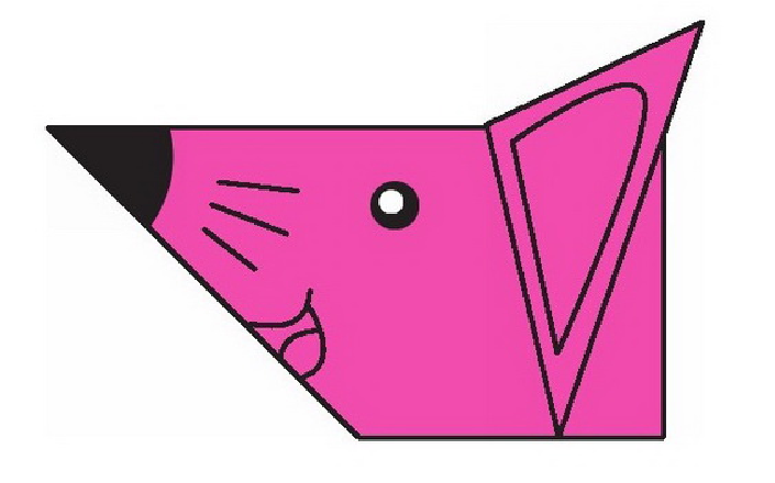 大耳鼠折纸教程（步骤图解——简单易做）