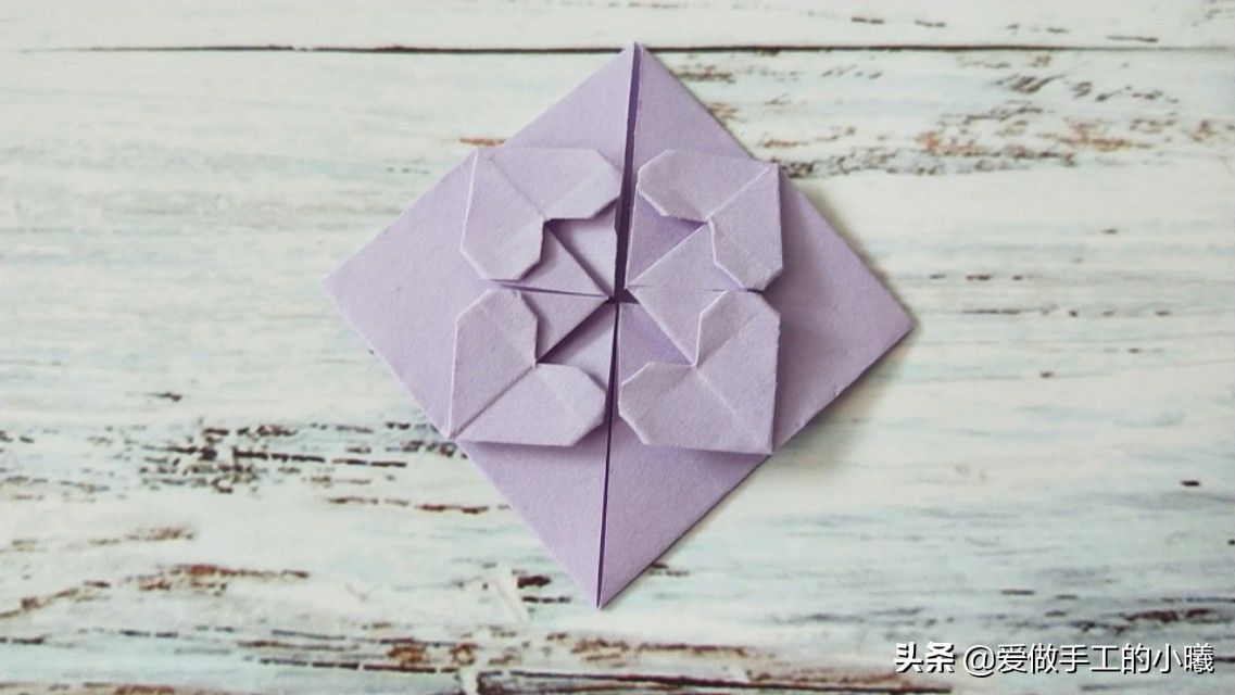 爱心的折法步骤图，爱心折纸教程简单又好看（一张纸折出五颗爱心）