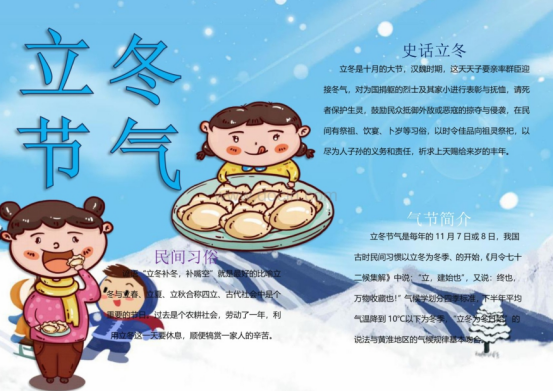立冬手抄报简单好看,快帮孩子收藏起来插图1 立冬手抄报简单好看,快帮孩子收藏起来