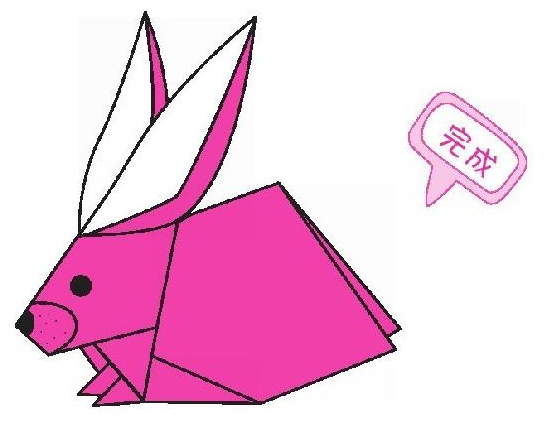 兔子折纸教程：兔子怎么折？（长耳朵兔兔长折纸）