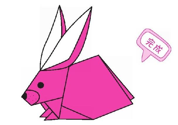 兔子折纸教程：兔子怎么折？（长耳朵兔兔长折纸）