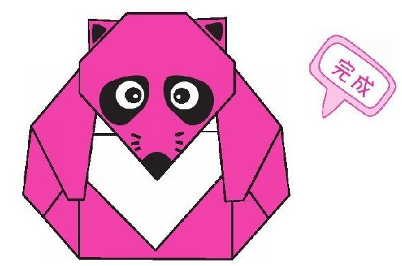 小浣熊折纸教程：小浣熊怎么折？（可爱的浣熊折纸）