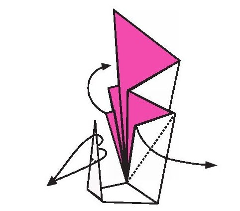 孔雀折纸教程:孔雀怎么折?(开屏的孔雀折纸)插图8 孔雀折纸教程:孔雀怎么折?(开屏的孔雀折纸)