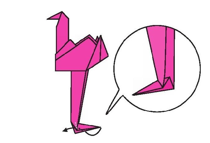 鸵鸟折纸教程:鸵鸟怎么折?(鸵鸟不会飞折纸)插图8 鸵鸟折纸教程:鸵鸟怎么折?(鸵鸟不会飞折纸)