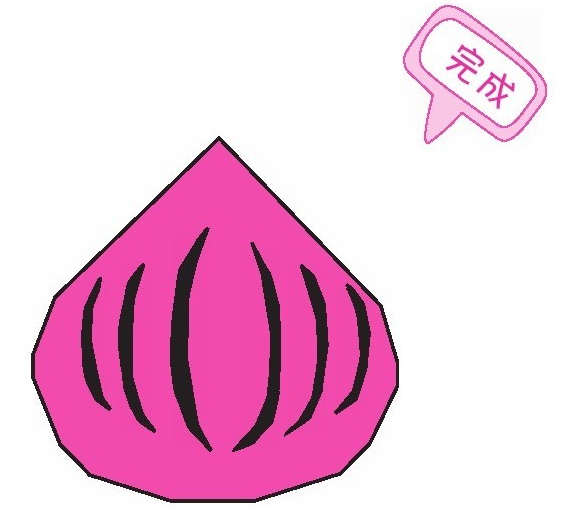 洋葱折纸教程：洋葱怎么折？（紫色小洋葱折纸）