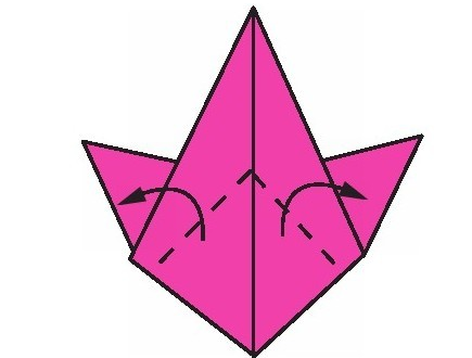 花朵折纸教程:花朵怎么折?(漂亮的花朵折纸)插图9 花朵折纸教程:花朵怎么折?(漂亮的花朵折纸)