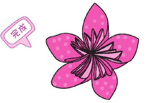 桃花折纸教程：桃花怎么折？（美丽桃花开折纸）