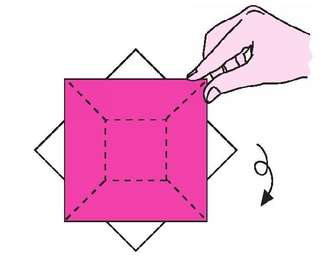 花篮折纸教程:花篮怎么折?(漂亮的花篮折纸)插图16 花篮折纸教程:花篮怎么折?(漂亮的花篮折纸)
