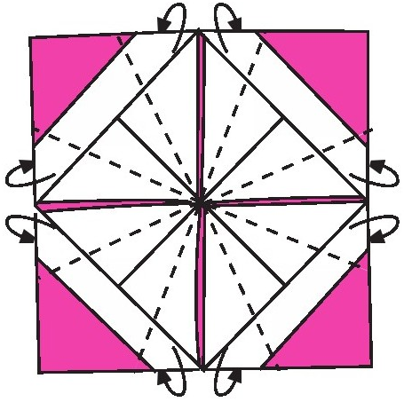 花篮折纸教程:花篮怎么折?(漂亮的花篮折纸)插图8 花篮折纸教程:花篮怎么折?(漂亮的花篮折纸)