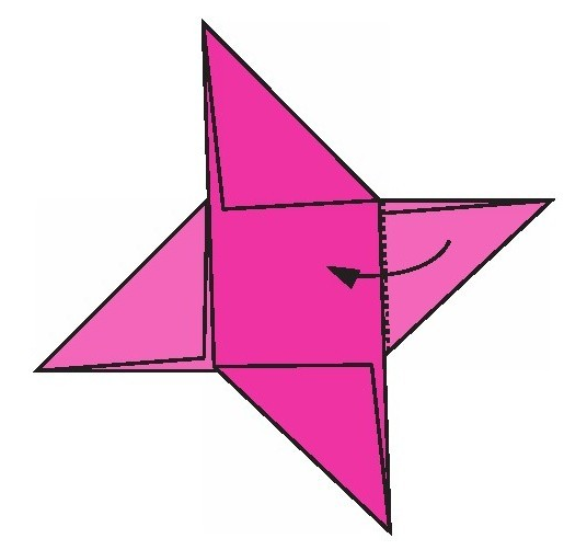 旋转的陀螺折纸教程:旋转的陀螺怎么折?(旋转的陀螺折纸)插图5 旋转的陀螺折纸教程:旋转的陀螺怎么折?(旋转的陀螺折纸)