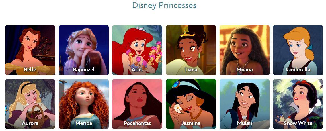 迪士尼公主有哪些？女孩们喜欢的迪士尼12位公主介绍