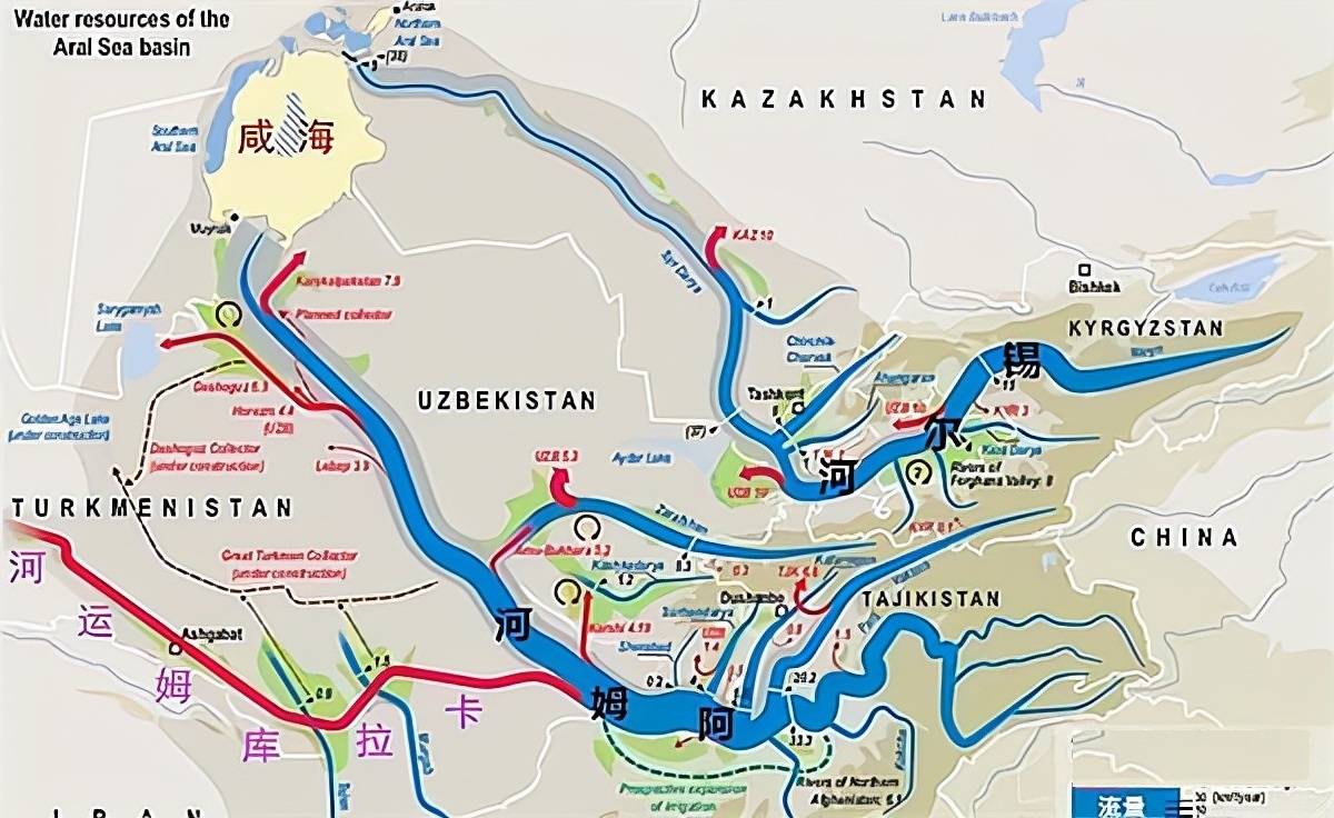 伏尔加河、锡尔河和阿姆河，是世界上流程最长的三条内流河