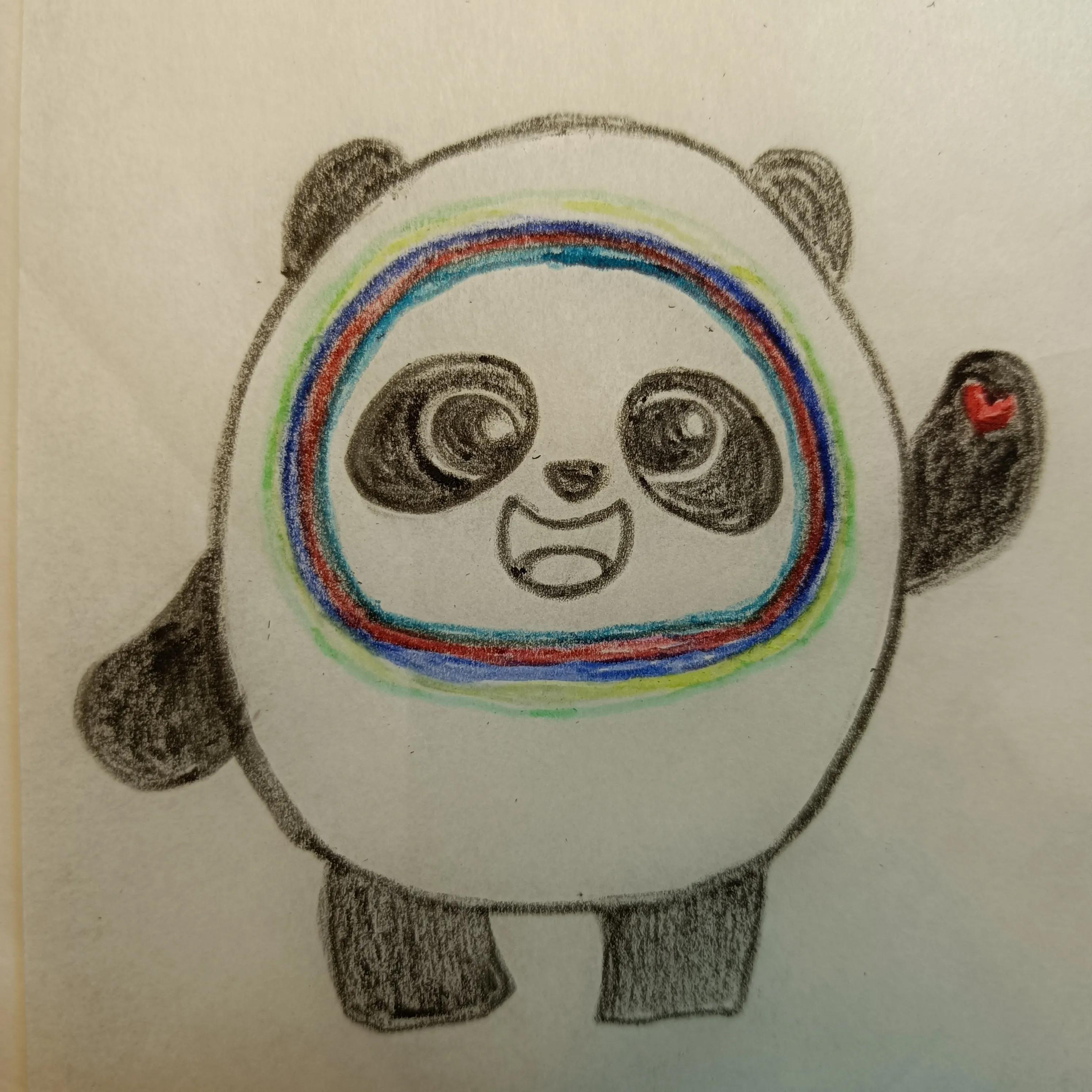 冰墩墩简笔画,简单又漂亮,为北京冬奥会加油插图10 冰墩墩简笔画,简单又漂亮,为北京冬奥会加油