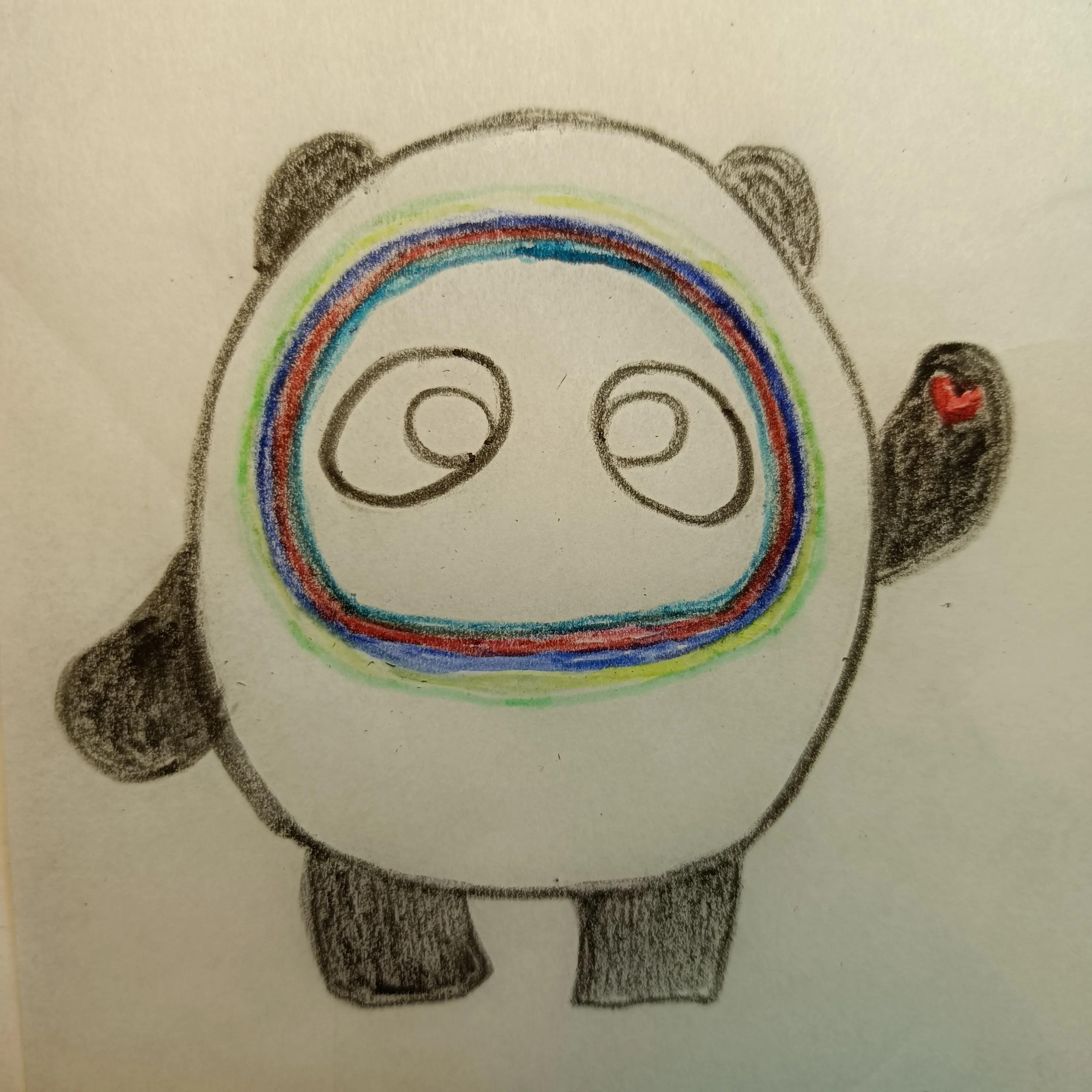 冰墩墩简笔画,简单又漂亮,为北京冬奥会加油插图8 冰墩墩简笔画,简单又漂亮,为北京冬奥会加油