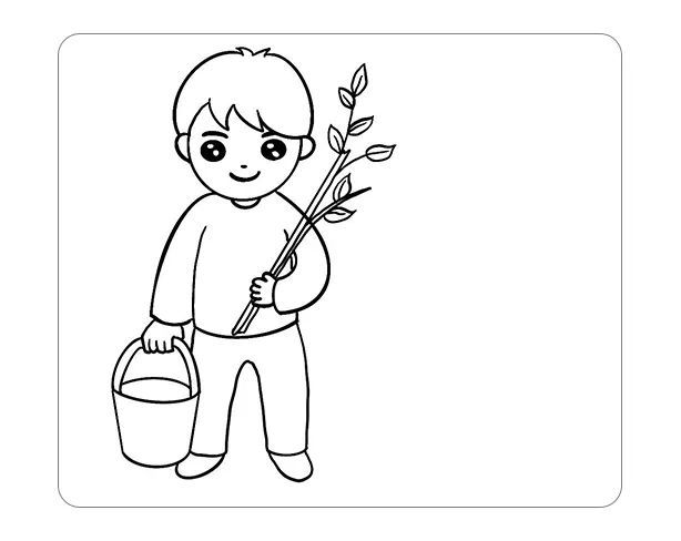 植树节画画作品简笔画怎么画简单又漂亮?植树节画画作品简笔画图片(附详细步骤教程)插图6 植树节画画作品简笔画怎么画简单又漂亮?植树节画画作品简笔画图片(附详细步骤教程)