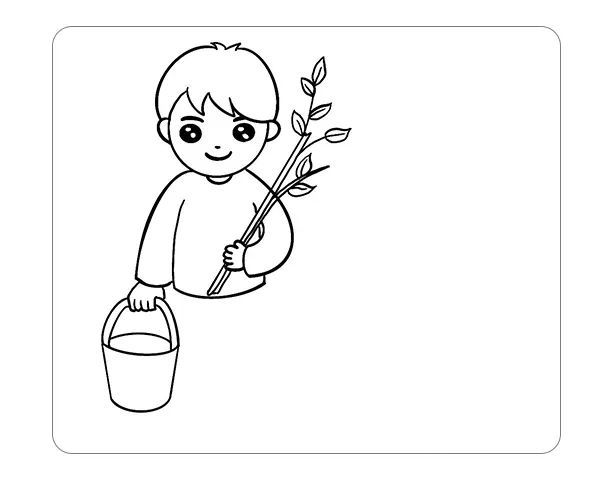 植树节画画作品简笔画怎么画简单又漂亮?植树节画画作品简笔画图片(附详细步骤教程)插图5 植树节画画作品简笔画怎么画简单又漂亮?植树节画画作品简笔画图片(附详细步骤教程)