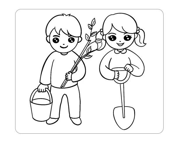 植树节画画作品简笔画怎么画简单又漂亮?植树节画画作品简笔画图片(附详细步骤教程)插图9 植树节画画作品简笔画怎么画简单又漂亮?植树节画画作品简笔画图片(附详细步骤教程)