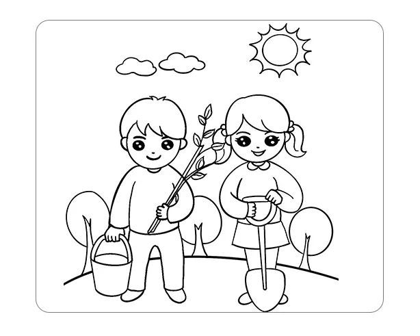 植树节画画作品简笔画怎么画简单又漂亮?植树节画画作品简笔画图片(附详细步骤教程)插图11 植树节画画作品简笔画怎么画简单又漂亮?植树节画画作品简笔画图片(附详细步骤教程)