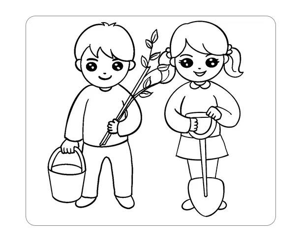 植树节画画作品简笔画怎么画简单又漂亮?植树节画画作品简笔画图片(附详细步骤教程)插图10 植树节画画作品简笔画怎么画简单又漂亮?植树节画画作品简笔画图片(附详细步骤教程)