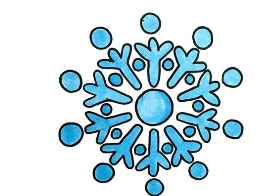 雪花简笔画怎么画简单又可爱?雪花简笔画图片(附详细步骤、教程)插图4 雪花简笔画怎么画简单又可爱?雪花简笔画图片(附详细步骤、教程)