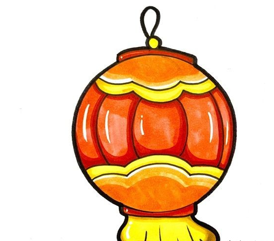 灯笼简笔画怎么画简单又漂亮(彩色)?灯笼简笔画图片(附详细步骤、教程)插图 灯笼简笔画怎么画简单又漂亮(彩色)?灯笼简笔画图片(附详细步骤、教程)