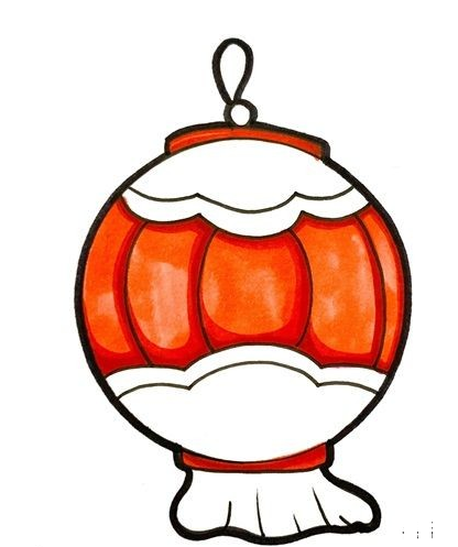灯笼简笔画怎么画简单又漂亮(彩色)?灯笼简笔画图片(附详细步骤、教程)插图3 灯笼简笔画怎么画简单又漂亮(彩色)?灯笼简笔画图片(附详细步骤、教程)