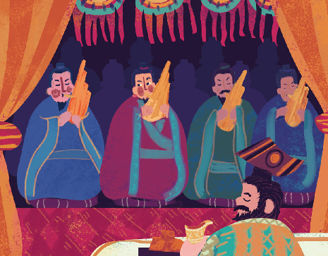 「成语故事」滥竽充数插图 「成语故事」滥竽充数