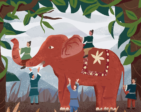 「成语故事」盲人摸象插图 「成语故事」盲人摸象