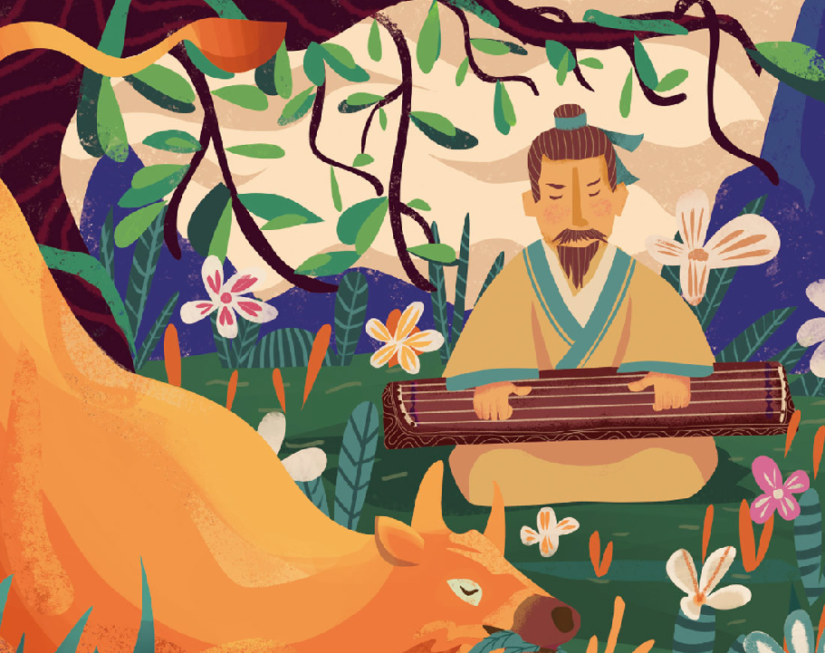 「成语故事」对牛弹琴插图 「成语故事」对牛弹琴