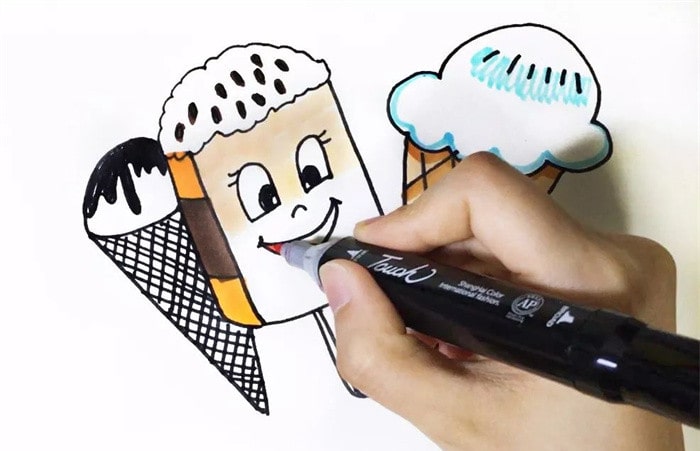冰激凌雪糕简笔画怎么画简单又漂亮?冰激凌雪糕简笔画图片(附详细步骤、教程)插图7 冰激凌雪糕简笔画怎么画简单又漂亮?冰激凌雪糕简笔画图片(附详细步骤、教程)
