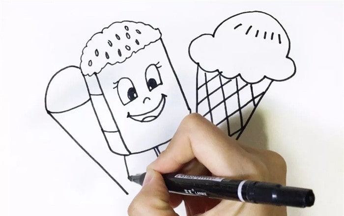 冰激凌雪糕简笔画怎么画简单又漂亮?冰激凌雪糕简笔画图片(附详细步骤、教程)插图4 冰激凌雪糕简笔画怎么画简单又漂亮?冰激凌雪糕简笔画图片(附详细步骤、教程)