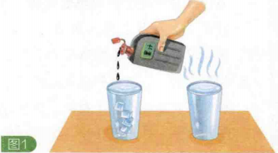 简单的热学小实验:往下沉的冰水【热水与冷水密度不同原理】
