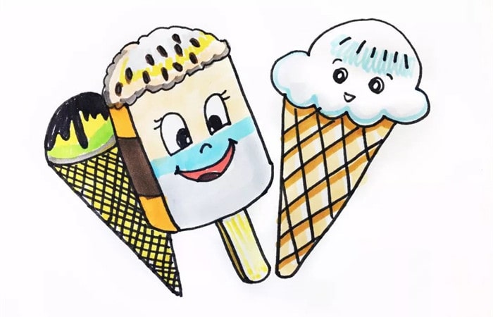 冰激凌雪糕简笔画怎么画简单又漂亮?冰激凌雪糕简笔画图片(附详细步骤、教程)插图8 冰激凌雪糕简笔画怎么画简单又漂亮?冰激凌雪糕简笔画图片(附详细步骤、教程)