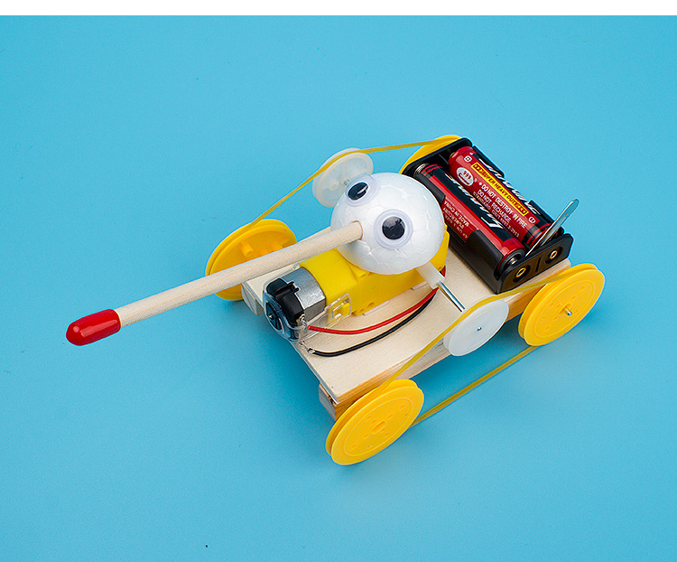 少儿科技小制作:创客教育STEM玩具——小坦克模型插图4 少儿科技小制作:创客教育STEM玩具——小坦克模型