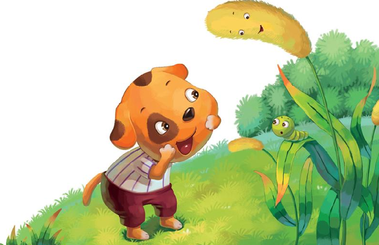 「晚安爸爸睡前故事」小狗和狗尾巴草插图 「晚安爸爸睡前故事」小狗和狗尾巴草