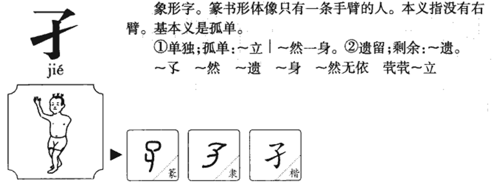 孑怎么读？孑的读音和意思