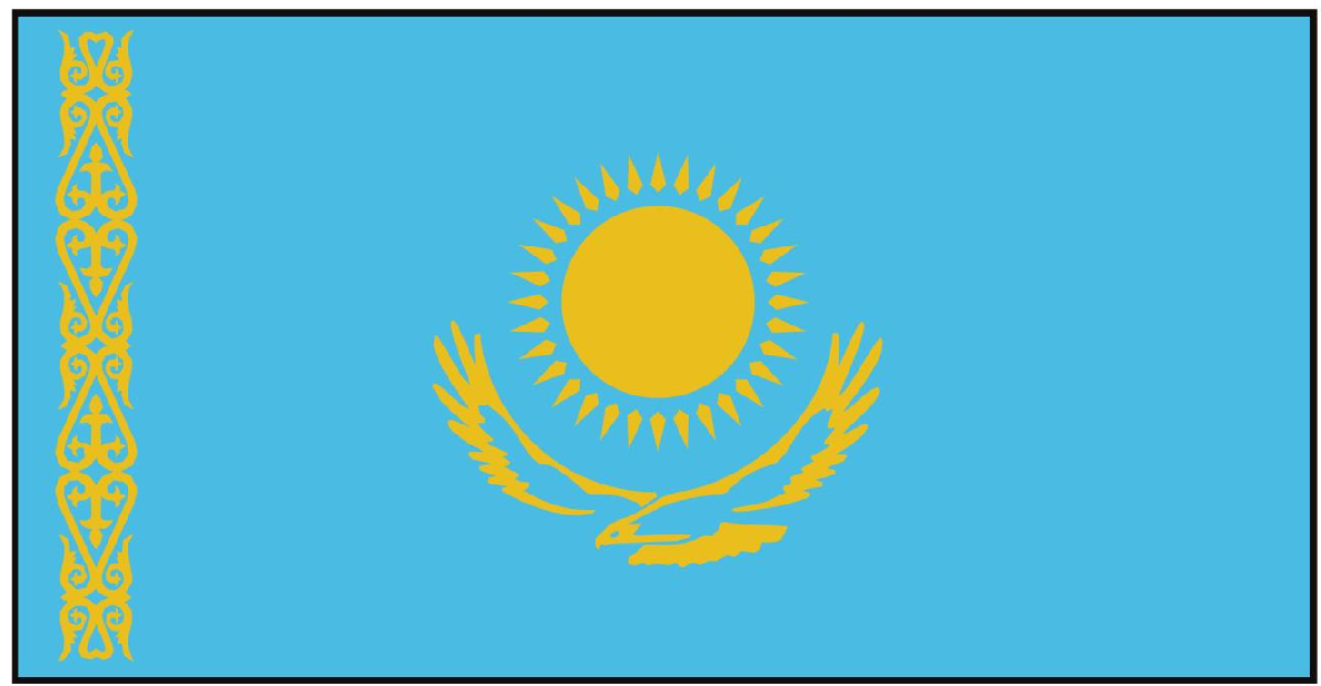 「童眼看世界」哈萨克斯坦国旗、国徽插图 「童眼看世界」哈萨克斯坦国旗、国徽
