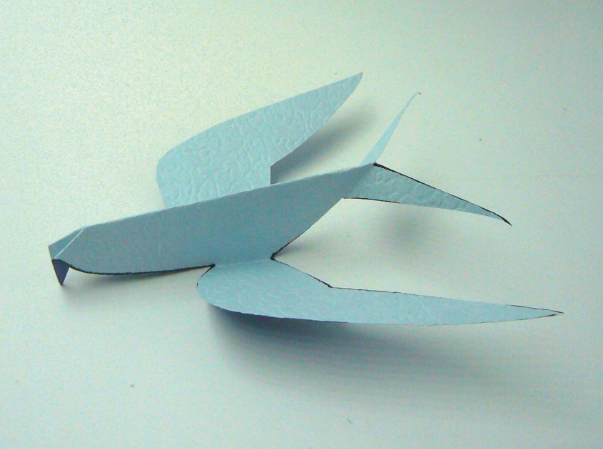 「儿童剪纸手工游戏：动物篇」：小燕子剪纸，小燕子怎么剪？