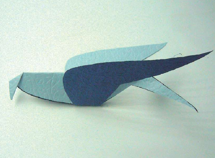 「儿童剪纸手工游戏：动物篇」：小燕子剪纸，小燕子怎么剪？