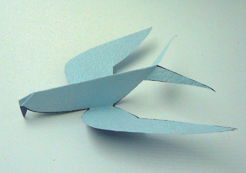 「儿童剪纸手工游戏：动物篇」：小燕子剪纸，小燕子怎么剪？