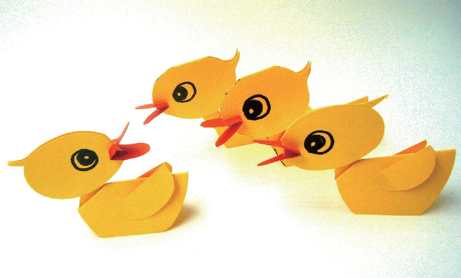 「儿童剪纸手工游戏:动物篇」:小鸭子剪纸,小鸭子怎么剪?插图 「儿童剪纸手工游戏:动物篇」:小鸭子剪纸,小鸭子怎么剪?