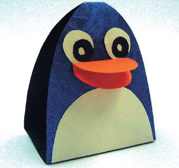 「儿童剪纸手工游戏：动物篇」：企鹅剪纸，企鹅怎么剪？