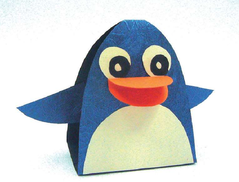 「儿童剪纸手工游戏：动物篇」：企鹅剪纸，企鹅怎么剪？